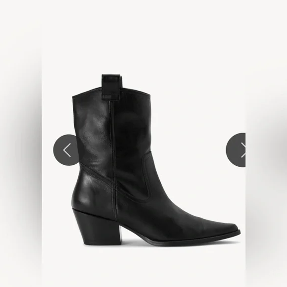 STAUD JUNE BOOTS BLACK LEATHER SIZE 39 🖤 - Picture 4 of 12